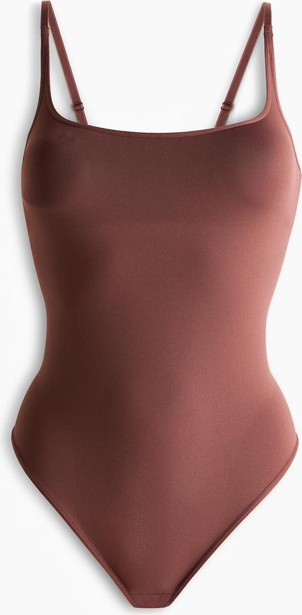 H&M Nahtloser Tangabody mit wattierten Cups - Braun