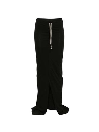 Rick Owens lange rok van zachte Edfu-stof met trekkoord