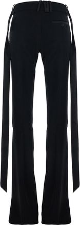 The Attico Womens Trousers Wide-Leg Wool Black Virgin
