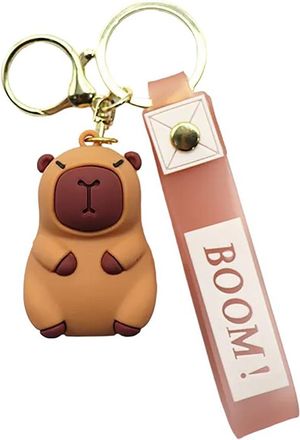 Generic Cute animals, car pendant, decoration, suitable for making gifts for friends and relatives Kapybara keychain pendant school bag bag puffer fish pendan