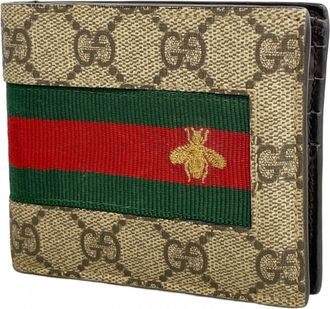 Gucci Brown Pvc Bill Wallet (Bi-Fold) (Pre-Owned)