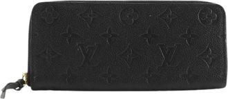 Louis Vuitton Pre-owned Portefeuille Cles Monogram Empreinte Long Wallet - Dames - Vintage Accessoires - Zwart - ONE Size - Leer - Vintage