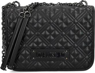 Love Moschino quilted crossbody bag - women - Polyurethane - One Size - Black