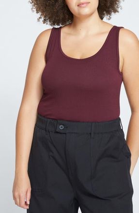Universal Standard Foundation Tank in Black Cherry Red at Nordstrom, Size Xs