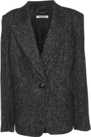 Marina Rinaldi Blazer monopetto in tweed - Grigio