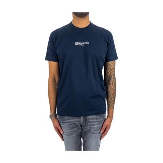 Emporio Armani T-Shirts, female, Blue, Size: S T-shirt