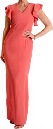Camilyn Beth Katherine Sheath Gown In Terracotta