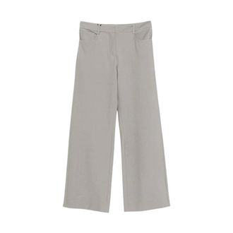 Max Mara Straight Trousers - female - Max Mara - Straight Trousers - Gray - 2XS - Trousers