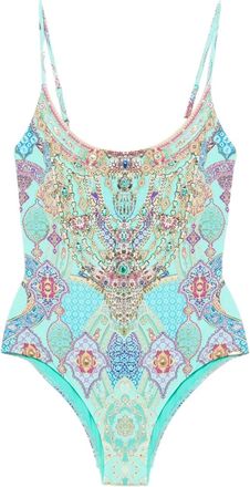 Camilla Costume intero con stampa paisley - Verde