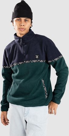 Iriedaily Monte Noe Troyer Half-Zip Fleece Pullover gr&uuml;n