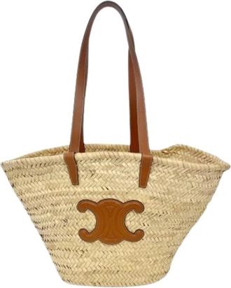 Celine Pre-owned Vintage Tote Bag - Dames - Vintage Shopper - Beige - ONE Size - Leer - Vintage