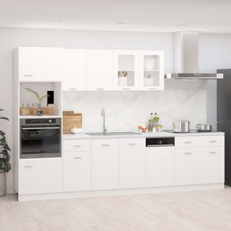 vidaXL Vidaxl - Conjunto De Armarios De Cocina De 7 Piezas lyon De Madera De Ingenier&iacute;a Blanca