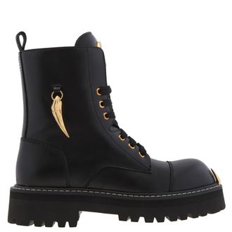 Roberto Cavalli Tiger Tooth Combat Boots, Brand Size 38 ( US Size 8 )
