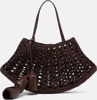 Magda Butrym Maya Small crochet leather top-handle bag