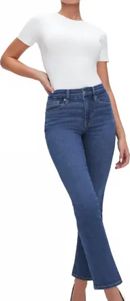 Good American Good Legs Straight Jeans In Blue