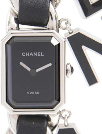 Chanel Pre-owned Metal watches - Dames - Vintage Horloges - Zwart - ONE Size - Tweed - Vintage