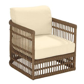 Ballard Designs Suzanne Kasler Harbour Lounge Chair 2-Piece Replacement Cushion Set - Canvas Sand - Ballard Designs