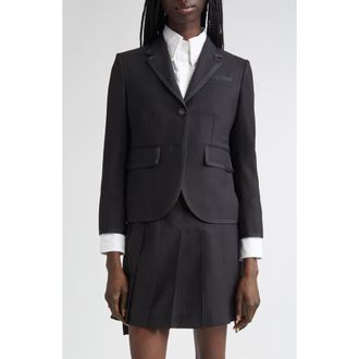 Thom Browne High Armhole Wool Fresco Sport Coat in Black at Nordstrom, Size 0 Us