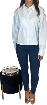 Ichi Kelia Stripe Top In Blue/white