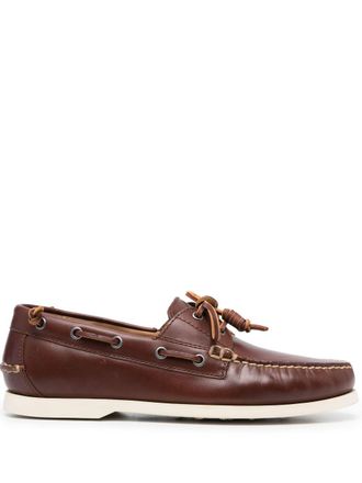 Polo Ralph Lauren Merton leather boat shoes - Brown