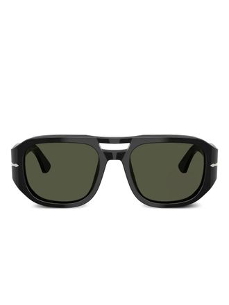 Persol Zonnebril met rechthoekig montuur - Zwart