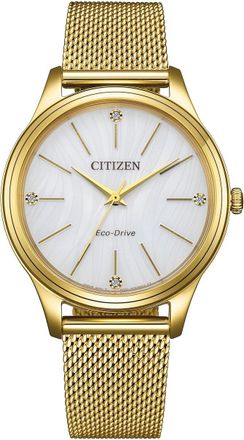 Citizen Womens Gold Watch EM1222-87A Stainless Steel - One Size