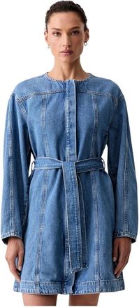 Marc O'Polo Mini Denim Jurk - Dames - Shirt Kleedjes - Blauw - XS - Denim - Kleedjes