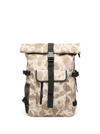 Carhartt Work in Progress rolltop camouflage backpack - unisex - Recycled Polyester - OS - Neutrals