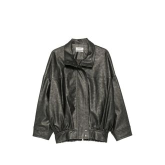 System Panelled High-neck Biker Jacket