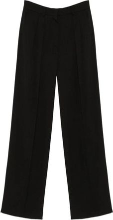 Sportmax Wijde broek - Dames - Wijde Broeken - Zwart - S - Broeken