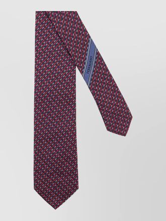 Ferragamo slim geometric pattern formal bow tie
