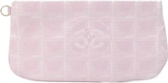Chanel Travel Line Pink Nylon Pouch (Pre-Owned)