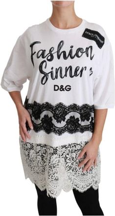 Dolce & Gabbana Dames, Tops, Wit, Maat: XS Katoen