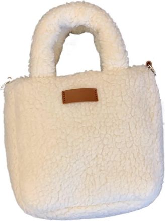 Generic Womens Plush Bags Plush Bag Womens Small Bucket Bags Winter Fashion Ladies Shoulder Crossbody Soft Purse Female Handbags