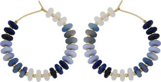 Panacea Beaded Hoop Earrings in Blue at Nordstrom Rack