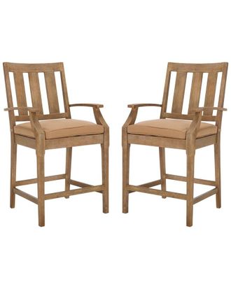 Safavieh Couture Safavieh Set of 2 Couture San Salvador Patio Counter Stoolss