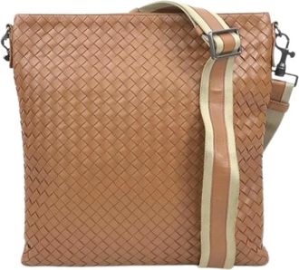 Bottega Veneta Vintage, unisex, Bruin, ONE Size, Pre-owned Fabric Schoudertas