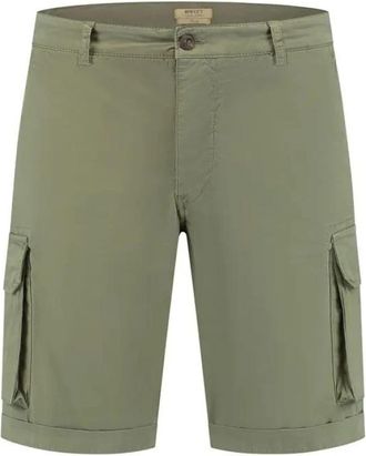 40weft Cimpact Twill Old Wash Shorts - Heren - Korte Broeken - Groen - L - Korte Broeken
