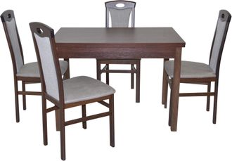 Hofmann Living and More Essgruppe »5tlg. Tischgruppe« Spar-Set, 5tlg. Tischgruppe, 5 Stk. tlg. Stühle montiert