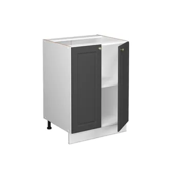 Vicco Mueble Bajo De Cocina Fame-line, Antracita-oro, 60 Cm, Et Roble