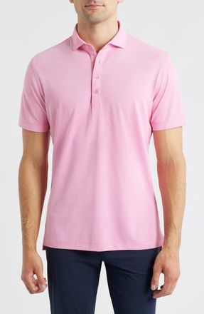 Johnnie-O Clegg Solid Piqu&eacute; Performance Golf Polo in Punch at Nordstrom, Size Xx-Large