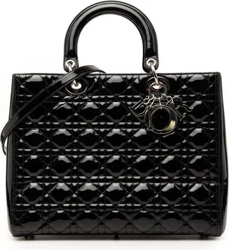 Dior Pre-owned Dior Large Patent Cannage Lady Dior Ladies 5ZO44AP02CV8WXPT