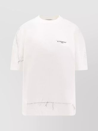 Givenchy cotton ribbed oversized logo print short-sleeve t-shirt