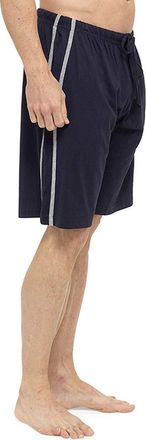 Tom Franks Mens Twin Pack Lounge Shorts Stretch Jersey Sleep Night Wear (2XL, Navy-Grey)