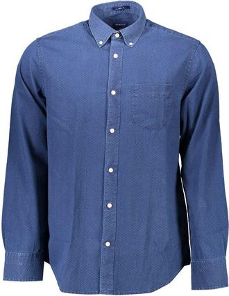 GANT Blu Cotton Mens Mens Shirt