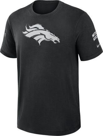Nike Denver Broncos Salute to Service Slub Nike Mens Dri-FIT NFL T-Shirt in Black | 34900AA2A-AEG