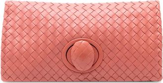 Bottega Veneta 2012-2025 Nappa Intrecciato Turn Lock clutch bag - Rosa