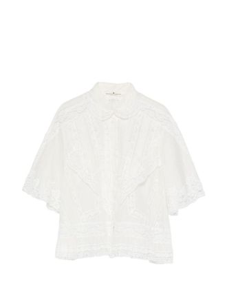 Ermanno Scervino White Embroidered Shirt