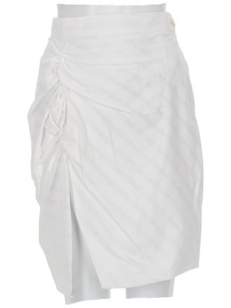 Vivienne Westwood Side Panther Cotton-Blend Ruched Mini Skirt