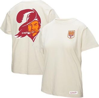 Mitchell & Ness Womens Mitchell & Ness Cream Tampa Bay Buccaneers 50th Season Pirate Oversized Boyfriend T-Shirt at Nordstrom, Size Xx-Large